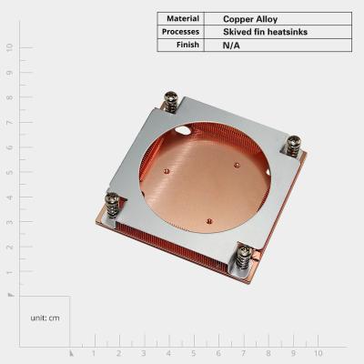 Cina Customized Copper Skived Fin Heat Sink Finned Heatsink Screw Mounting For AMD Intel GPU/CPU in vendita