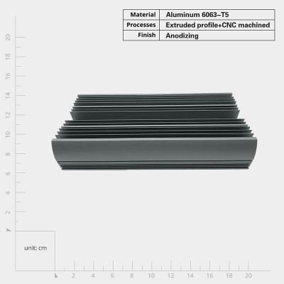 中国 Extruded Aluminium Heat Sink Profile with High Corrosion Resistance Anodizing Process 販売のため