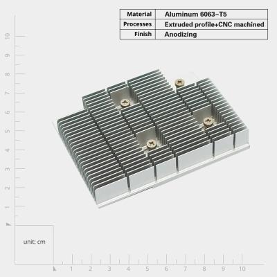 China Sleek Anodized Aluminum Extrusion Heat Sinks Customized with Screw Mount Corrosion Resistance en venta