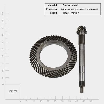 중국 CNC Custom Spiral Bevel Gear Set Stainless Steel Carbon Steel Material for Hydraulic System 판매용