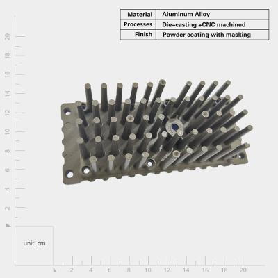 Κίνα Custom Die Casting LED Street Lamp Heatsink Aluminum Pin Heat Sink for Electronic Devices προς πώληση