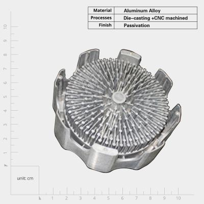 China Anodized Die Cast Aluminum Heat Sink Custom Radiator Shell Precision Manufactured Te koop