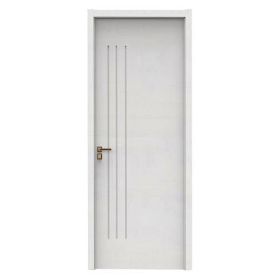 China Safety Waterproof Wooden Morden Simple Design Quality Interior PVC Finished WPC Door Panel for Bathroom Living Room Kitchen for sale