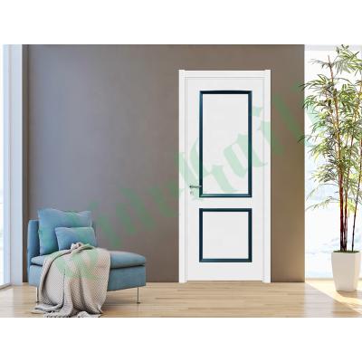 China Door Flush WPC Chic Design Home Interior Door PVC Laminated Or UV Painted Panel for sale