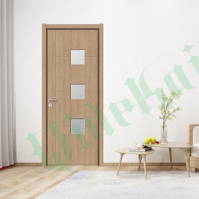 China Modern WPC Door Waterproof Glass And Interior Door Anti-termite Professional Manufacturer for sale