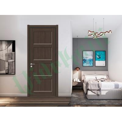 China Flush Door Wooden Chic Design Home Interior Door PVC Laminated Or UV Painted Plastic Composite Panel for sale