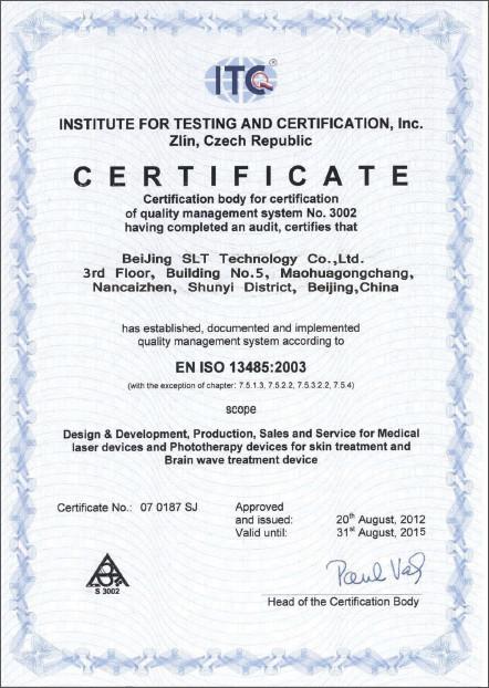 EN ISO 13485:2003 - Beijing Smart Laser Technology Co., Ltd