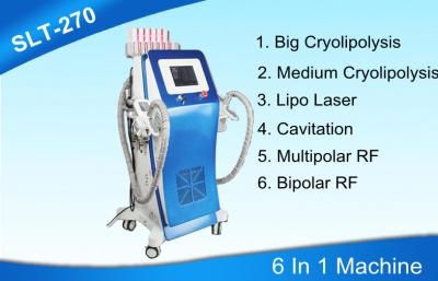 Cina 6 in 1 corpo di Cryolipolysis che dimagrisce macchina con il laser radiofrequenza/di cavitazione/Lipo in vendita