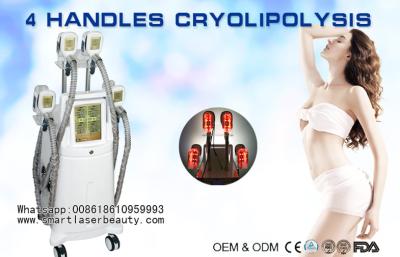 China Four Handles Cryolipolysis Slimming Machine / Coolsculpting Fat Freezing Salon Equipment for sale