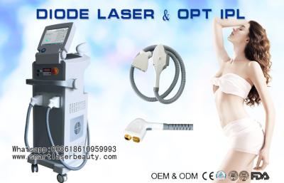 China 2 em 1 máquina da remoção do cabelo do laser do diodo 810nm/OPTAR o equipamento da remoção do cabelo de SHR IPL à venda