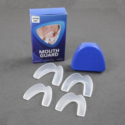 China 4 Pack Dental EVA MouthGuard for Grinding Teeth with Travel Case Support Professional Fit 2 Custom Sizes for sale