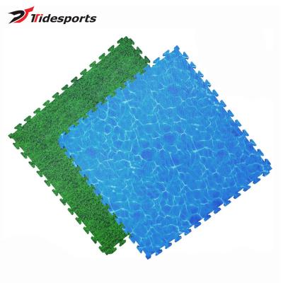 China 60*60cm Water Ocean Grass Effect Eco-friendly EVA Foam Interlocking Puzzle Floor Mat for sale