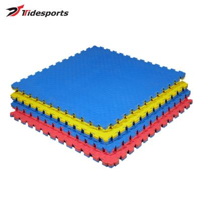 China Factory Wholesale EVA Foam Martial Arts Tatami Floor Interlocking Mat 100cmx100cmx2.0cm For Taekwondo Karate Martial Arts for sale