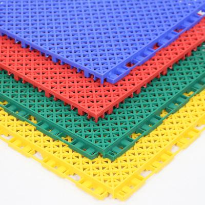 China Kindergarten Playground Eco-friendly Anti-slip Outdoor Interlocking Plastic Floor Tile For Basketball Court Kindergarten Playground Flooring for sale