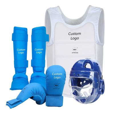 China Whole Set PU Karate Equipment Gear Karate Body Protector Guard For WKF Karate Training Competition With Factory Wholesale Custom for sale