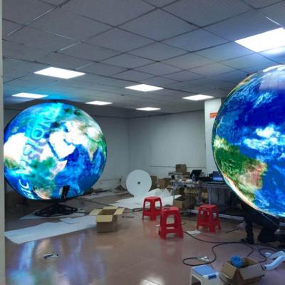 China Advertising& P3 P4 P5 P6 Indoor Event Sphere Led Displays 360 Degree Flexible Full Color Indoor Ball Sphere Led Screen for sale