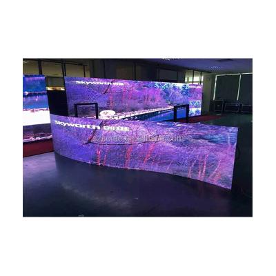 China Wholesale Indoor P4.81 Full Color 500*500 Curved Flexible Led Display for sale