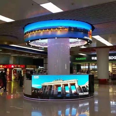 China P5/P4 indoor indoor round arc led billboard cylindrical led billboard P5/P4 ads factory price led display for sale