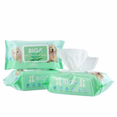 China Biodegradable Plant Based And Compostable Wipes For Dogs Deodorizing Grooming Pet Wipes for sale