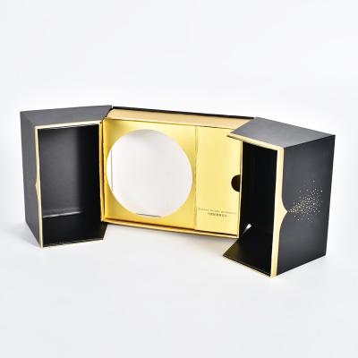 China Handmade Shape Custom Personalized Magnetic Packing Boxes With Gold Coating for sale