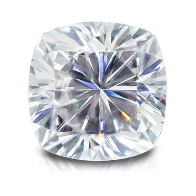 China Color play or fire brilliant jewelry cushion cut loose DEF color moissanite diamond for sale