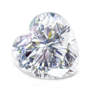 China Set or color fire ready to ship brilliant jewelry DEF white color heart cut loose moissanite stone for sale