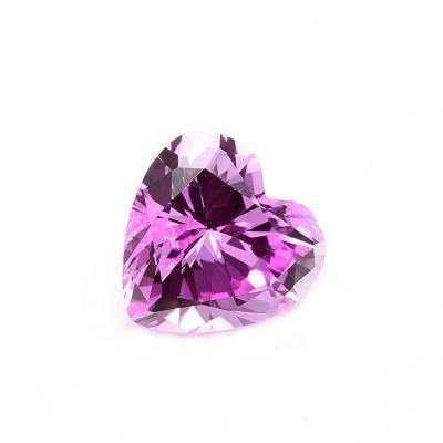 China Fire Brilliant Jewelry Synthetic Corundum Heart Ruby Stone Color Or Shape Play for sale