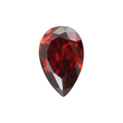 China Color Brilliant Or Fire Jewelry Garnet Color Pear Cut Zircon for sale