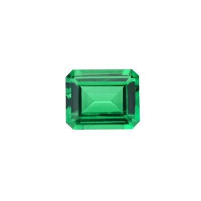 China Color Set Or Green Color Emerald Cut Shape Synthetic Emerald Of Beautiful Fire Shine Jewelry for sale