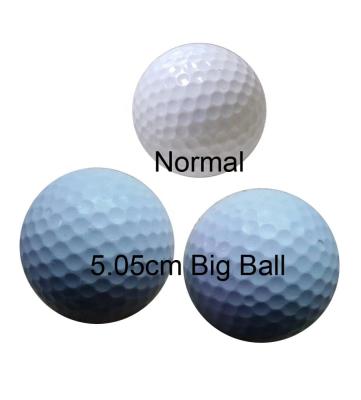 China Hot Selling Big Diameter 5cm Golf Balls 1 Piece White Big Balls Big Golf Balls With Your Logos 5.05cm for sale