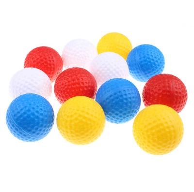 China Hollow plastic PE practice golf balls indoor use, hollow golf ball, plastic practice golf balls for sale