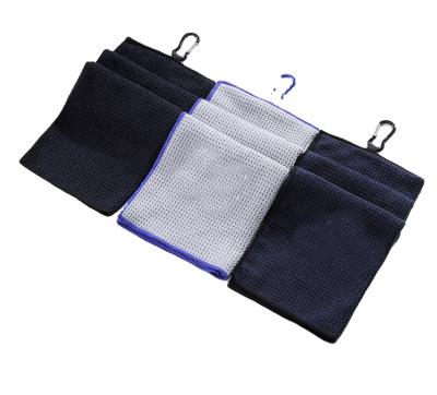 China Sustainable Golf Towel With Hook, Sports Towel, Cotton Towel for sale