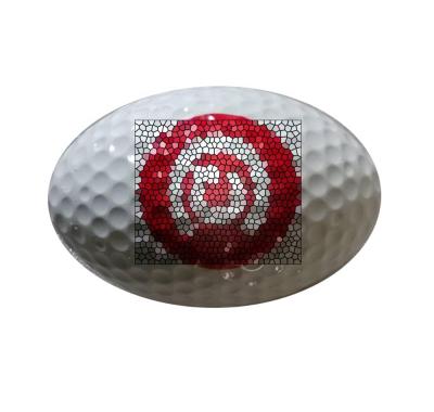 China Hot Selling Any Color 1 Layer Rubber Football Shaped Golf Balls Novelty Training Golf Balls Rubber Ball With Your Logos L5.9*D3.9cm for sale