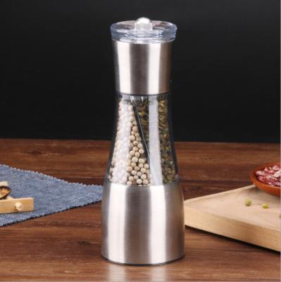 China 2 Viable in 1 Hand Salt and Pepper Mill Kitchen Stainless Steel Spice Muller Pepper Grinder Muller Grinder for sale