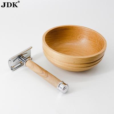 China Single Blade OEM Classic Shaving Wood Handle Men's Double Edge Safety Blade Safety Razor Private Label Women's Razors for sale