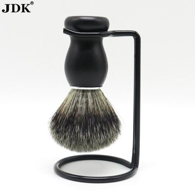 China Shaving Brush Factory Solid Wood Handle Shaving Brush Beard Brush With Private Label for sale