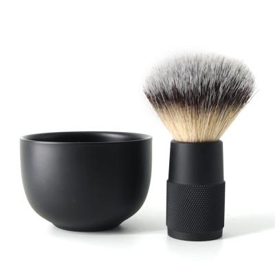 China Hot Black Stainless Steel USA Color Bowl Shaving Brush Foaming Soap Cup for sale