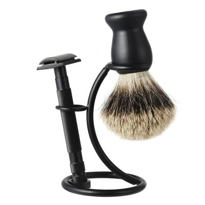 China Factory Custom Men Personal Care JDK Logo Metal Shaving Brush Holder And Razor Shaving Razor Holder Black for sale