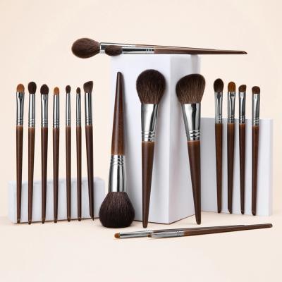 China Angular Blush JDK Big Eyeshadow Makeup Set Brush Custom Beech Wood 24PCS Professional Beauty Cosmetic Tools Make Up Natural Goat Set Brush for sale