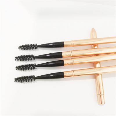 China Hot Sale Logo Eyelash Brush Wholesale Custom Made JDK Rose Gold Mascara Wands Metal Eyelash Extension Brush Handle for sale