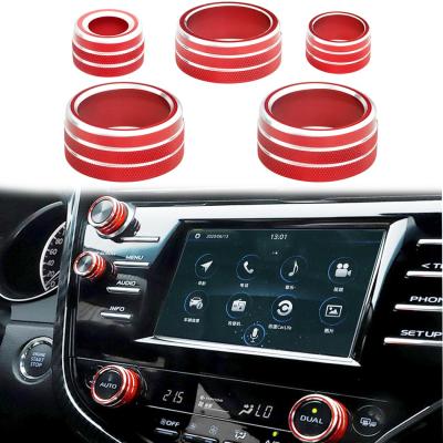 China Aluminum Alloy For Toyota Camry 2018-2020 Center Console Air Conditioning Sound Volume Rearview Mirror Function Button Cover Trim for sale