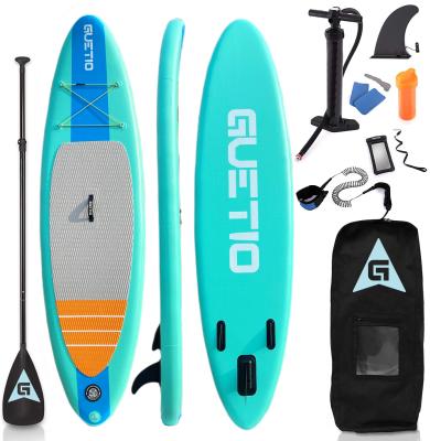 China GUETIO 2021 new trend unisex point point drop up paddle boards ISUP Paddleboard Total PVC EVA Inflatable Paddle Board Stand for sale