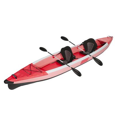 China Touring Tandem 2 Person 420cm Double Seater Canoe Best Selling High Density Fishing Kayak for sale