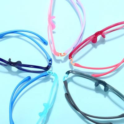 China Hand Made Optical Frames Xunting Kids Anti Blue Light Glass Child Candy Color Nylon Frames Learn Protect 7 Layer Glass HD Glasses for sale