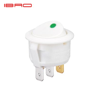 China ON-OFF-ON IBAO CNIBAO RCA series cqc UL TUV round rocker switch with light for sale