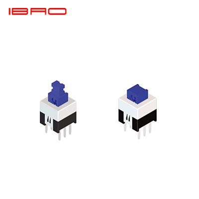 China PA IBAO CNIBAO 5.8x5.8 7x7 8x8 8.5x8.5mm Self Locking / Unlock 3 Pin Push Tactile Power Micro Switch 6 Pin Button Switches for sale