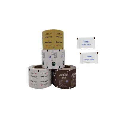 China Custom Printed PE Coated Paper Roll Film for Brown Pepper Salt Stick Thickness And Customized for sale