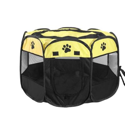 China Portable Pet Playpen For Puppy And Cat Size S 74*74*43cm Octagon Cloth Fence Collapsible Dog Tent for sale