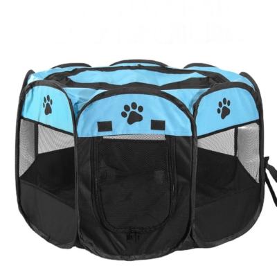 China Breathable Portable Foldable Dog Tent Fabric Octagon Pet Playpen For Dogs And Cats Class M 91*91*58cm for sale