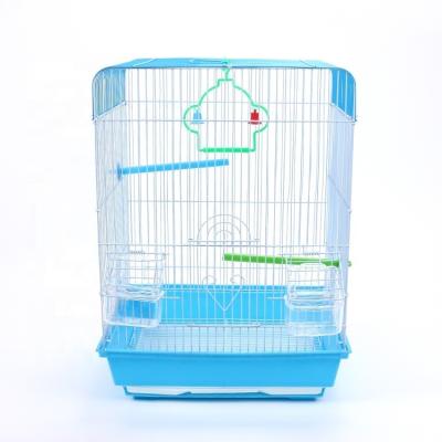 China Metal Wire Stocked Portable Hanging Bird Cage For Pigeon Canary Parrot for sale